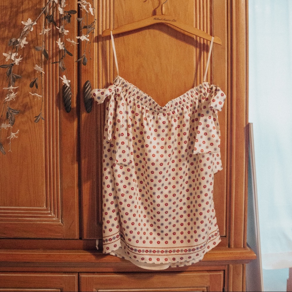 Tularosa perry dress polkadot with shoulder ties